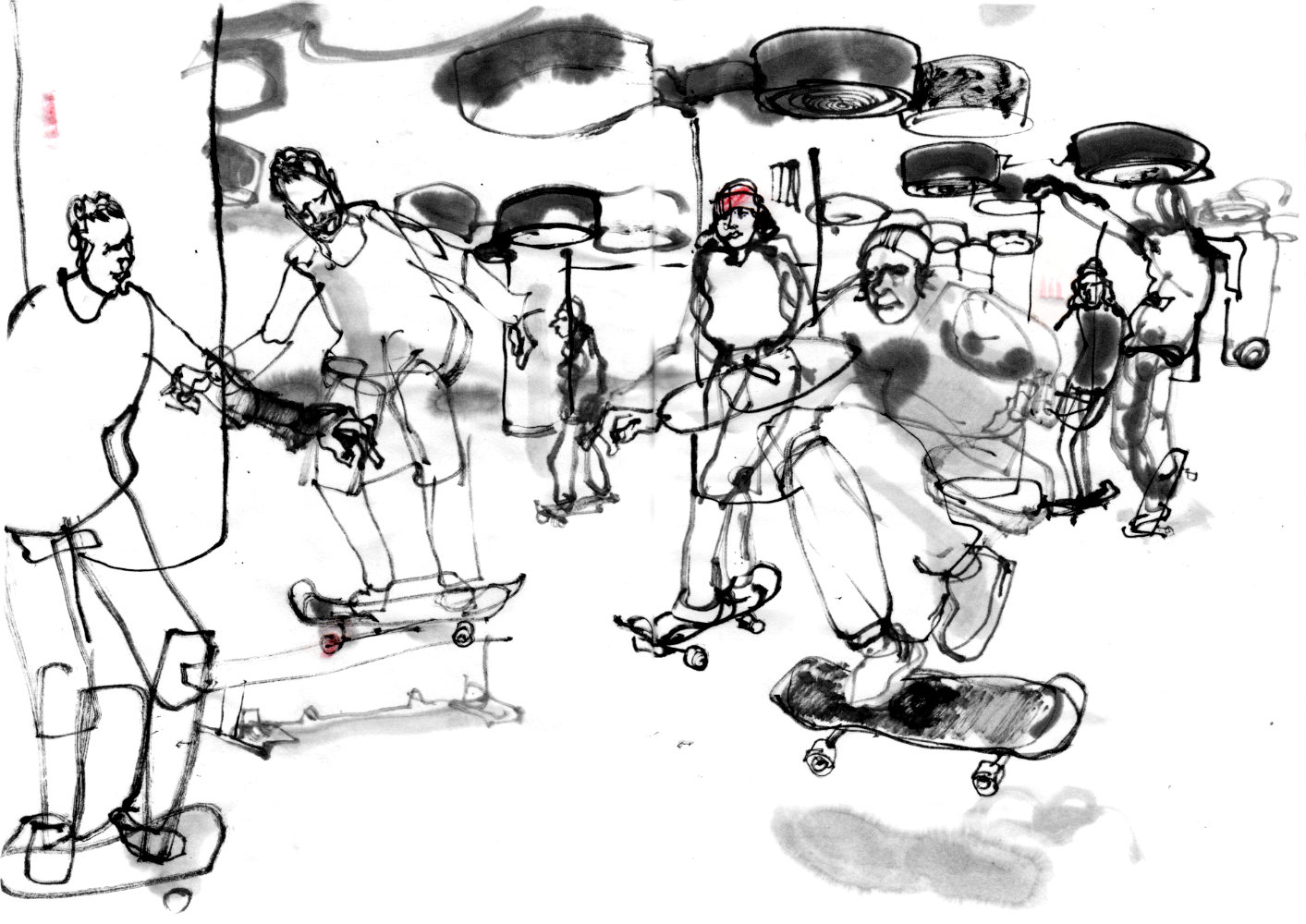 Skateboardfahrer 